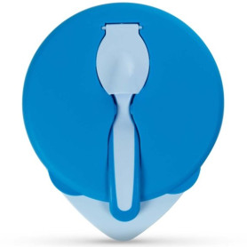 Ложка BABOO Тарелочка глубокая с крышкой синяя