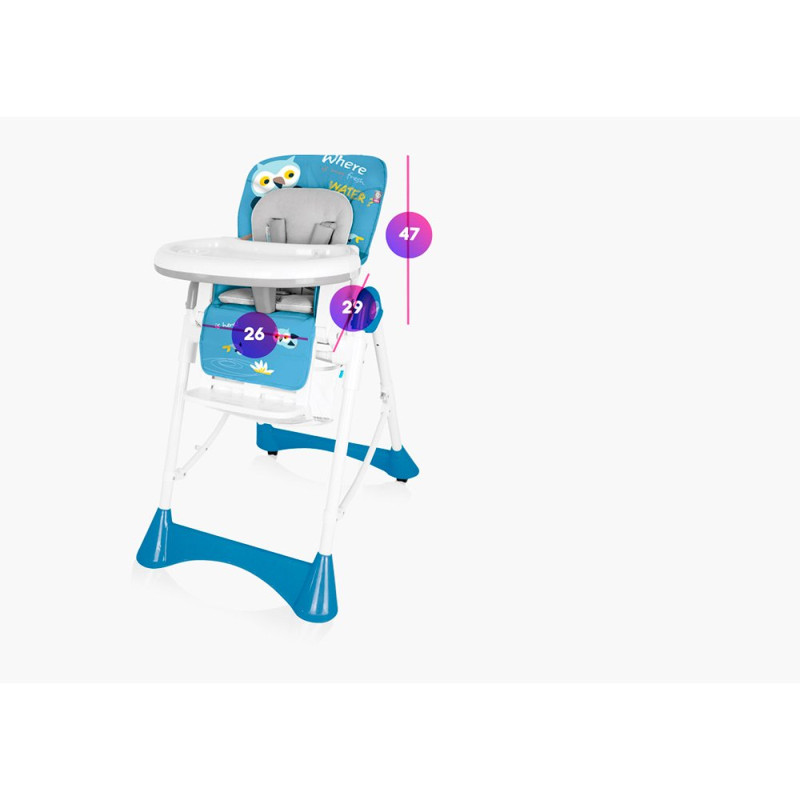 Стілець Baby Design для годування Pepe NEW 07 GRAY