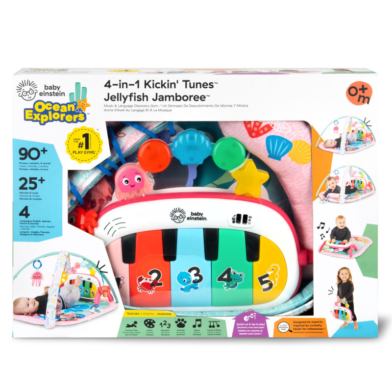 Розвиваючий килимок 4 в 1 Baby Einstein Kickin Tunes Jellyfish Jamboree