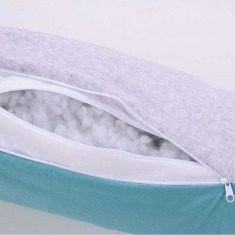 Подушка Baby Veres для годування Veres Comfort Long Velour 170х52 см grey-tiffany