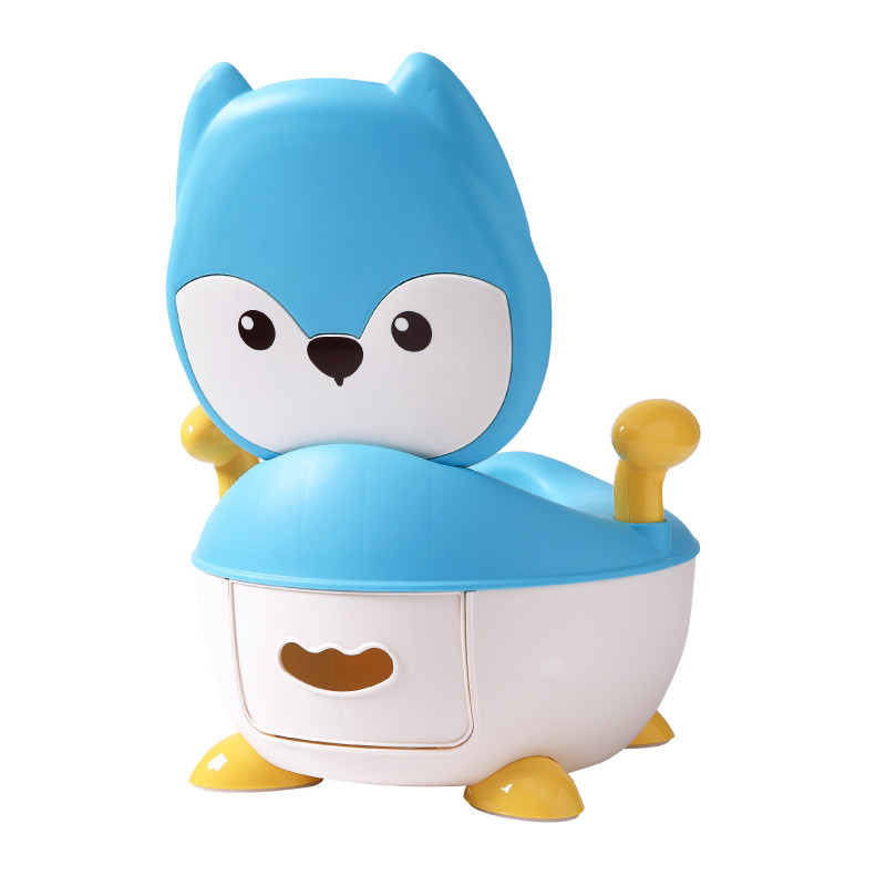 Горщик Babyhood Лисиця з поліуретановим кільцем блакитний