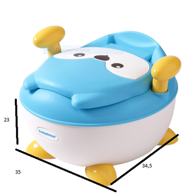 Горщик Babyhood Лисиця з поліуретановим кільцем блакитний