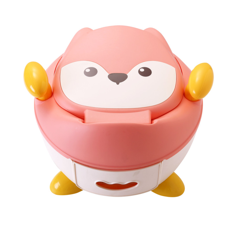 Горщик Babyhood Лисиця з поліуретановим кільцем рожевий