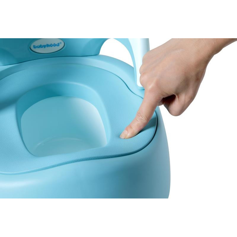 Горщик Babyhood Каченя з поліуретановим кільцем блакитний