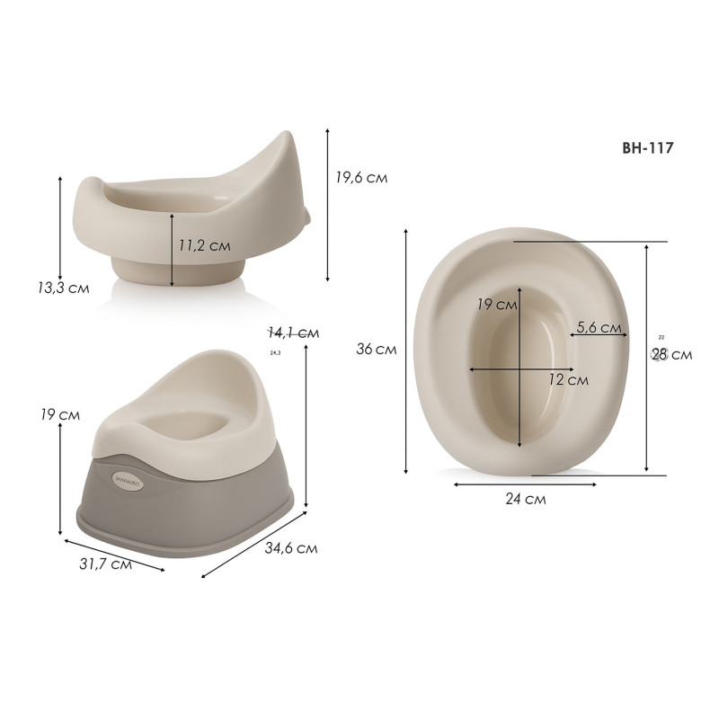 Горщик Babyhood Класік блакитний BH-117В