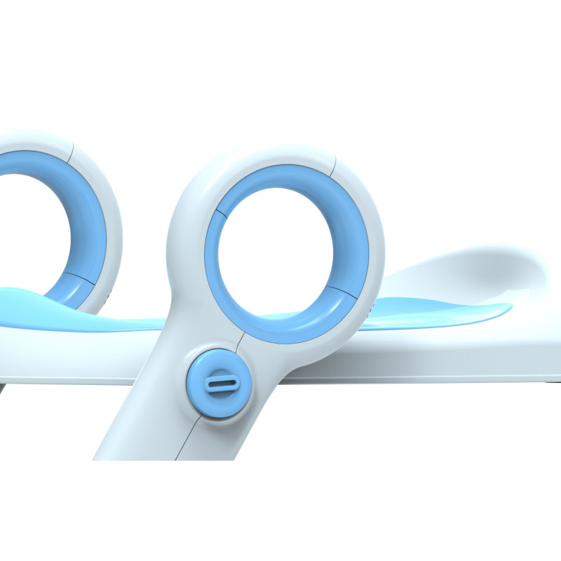 Сидіння на унітаз Babyhood з драбинкою і поліуретановим кільцем блакитне