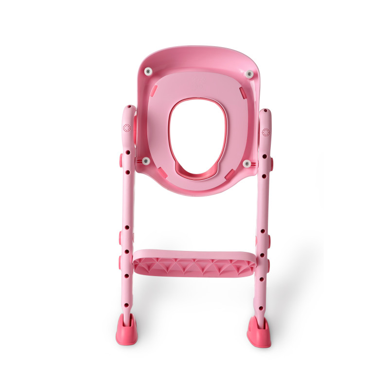 Сидіння на унітаз Babyhood з драбинкою і поліуретановим кільцем рожеве