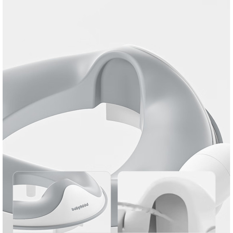 Накладка на унітаз Babyhood Динозаврик з поліуретановим кільцем сіра