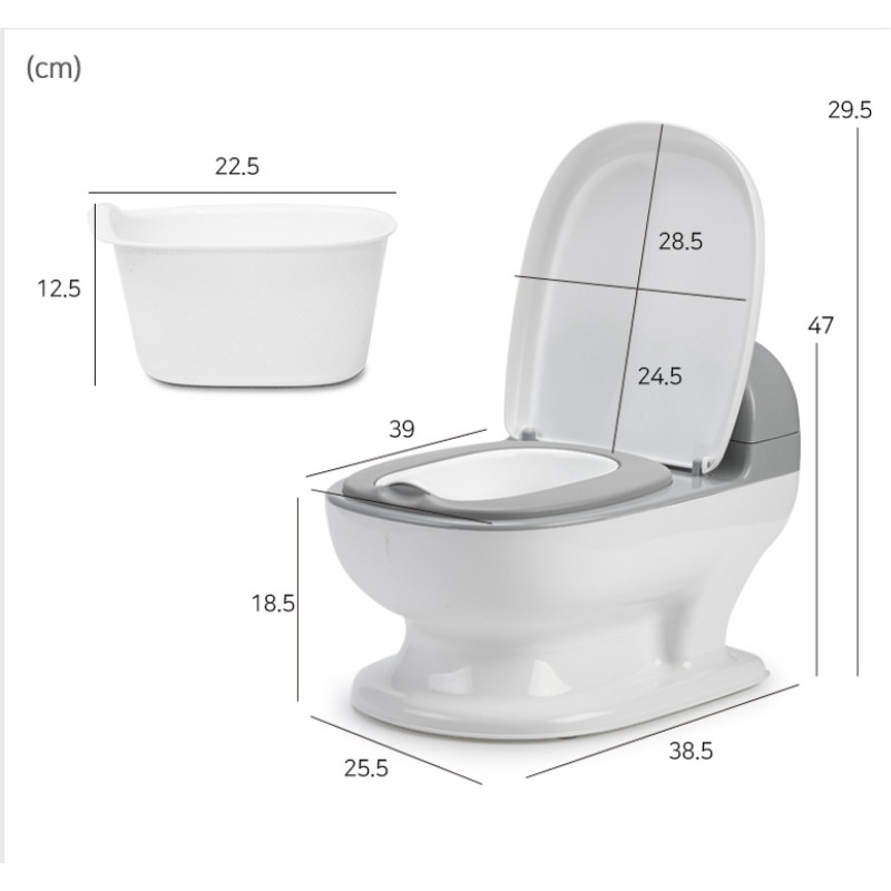 Горщик унітаз Babyhood сірий