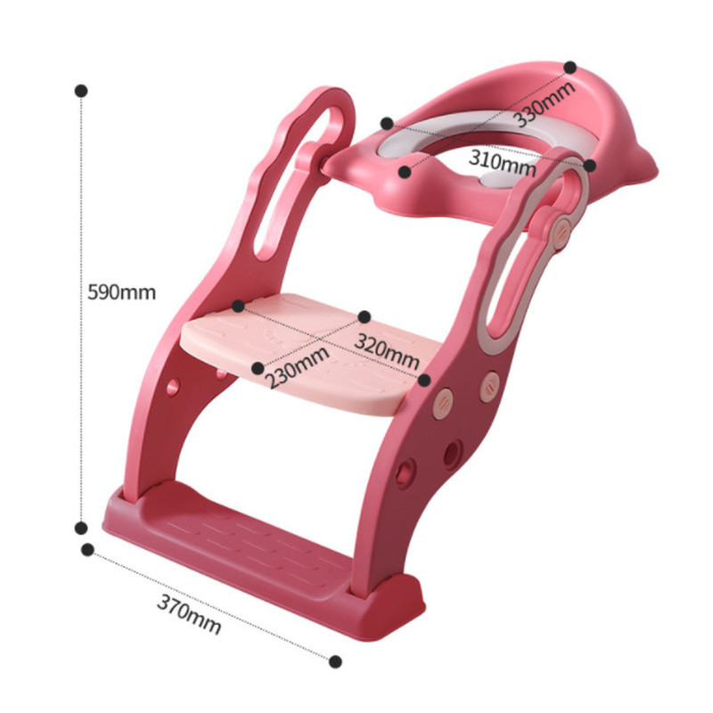 Сидіння на унітаз Babyhood Трансформер з драбинкою і поліуретановим кільцем рожеве BH-131PP