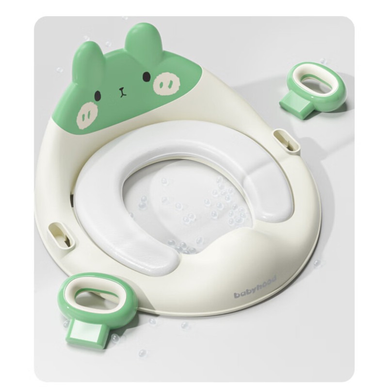 Накладка на унітаз Babyhood Зайчик зелена