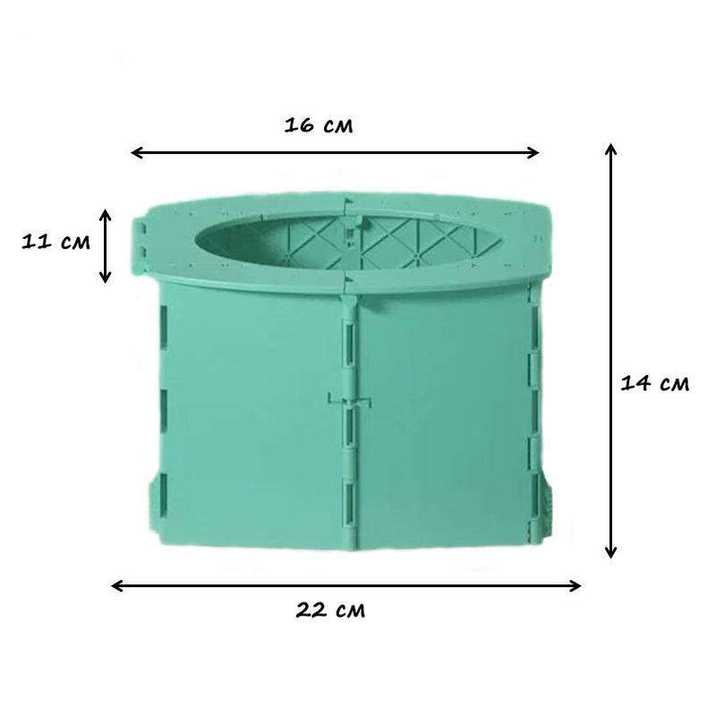 Складаний дорожний горщик Babyhood зелено жовтий BH-135GY