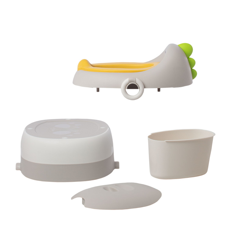 Горщик Babyhood Діно 3в1 сірий