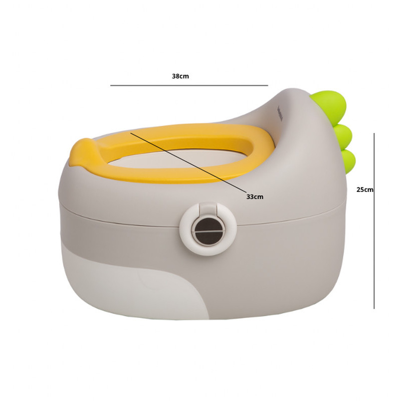 Горщик Babyhood Діно 3в1 сірий