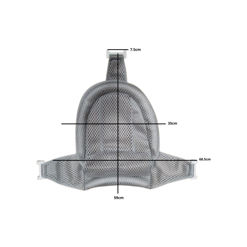 Гірка натяжна Babyhood у ванночку сіра