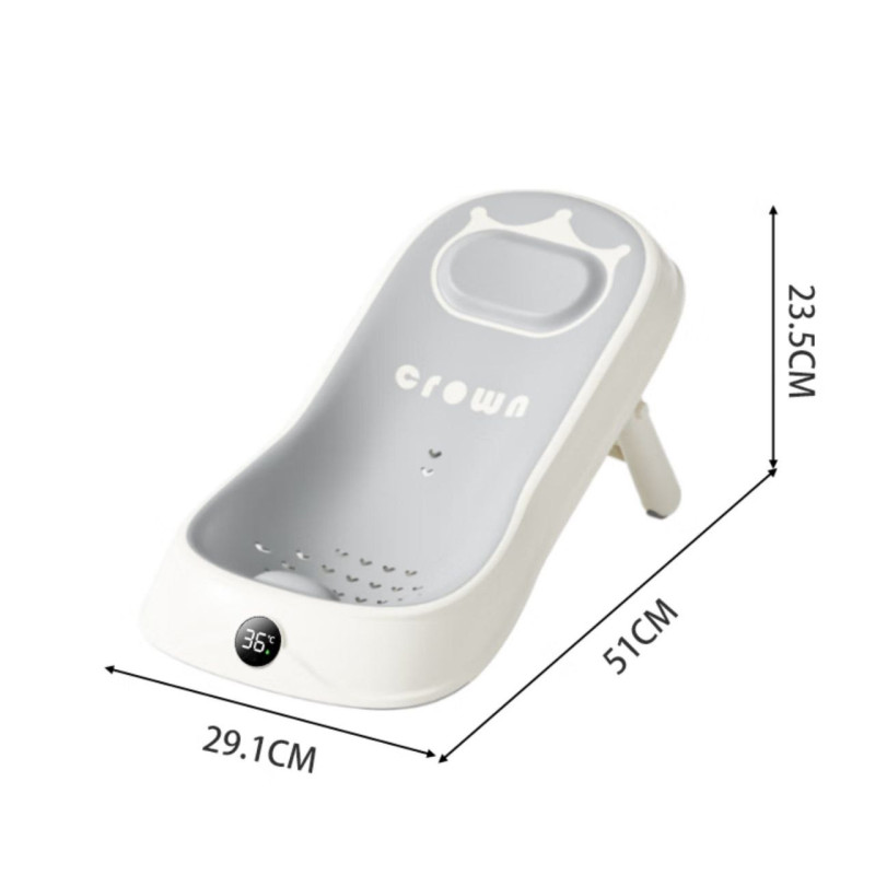 Гірка для купання Babyhood Корона з термометром сіра BH-221Tr