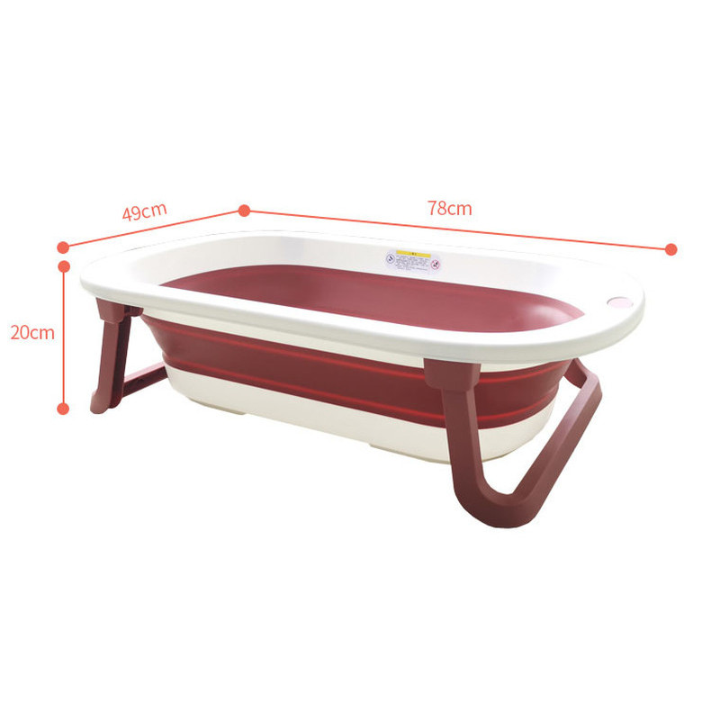 Ванна дитяча Babyhood складана Комфорт червона + гірка для купання