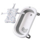Ванна дитяча Babyhood складана Комфорт сіра та гіркою Зорепад BabyhoodBH-326G W