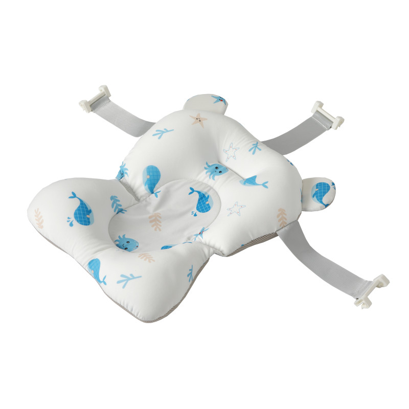 Ванна дитяча Babyhood складана Комфорт сіра та гіркою Зорепад BabyhoodBH-326G W