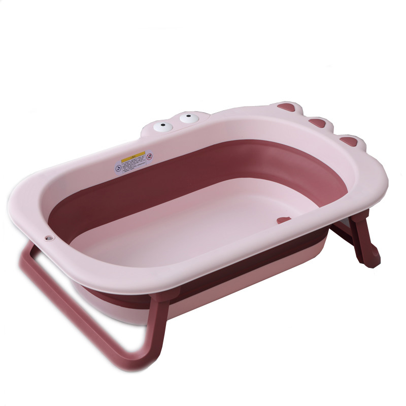 Ванночка складна Babyhood Крокодил рожева