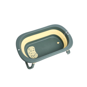 Ванночка складана Babyhood Комфорт Плюс з термометром зелена BH-328GG