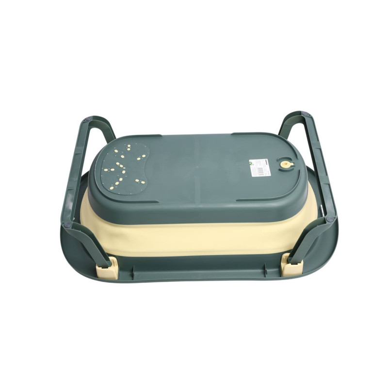 Ванночка складана Babyhood Комфорт Плюс з термометром зелена BH-328GG