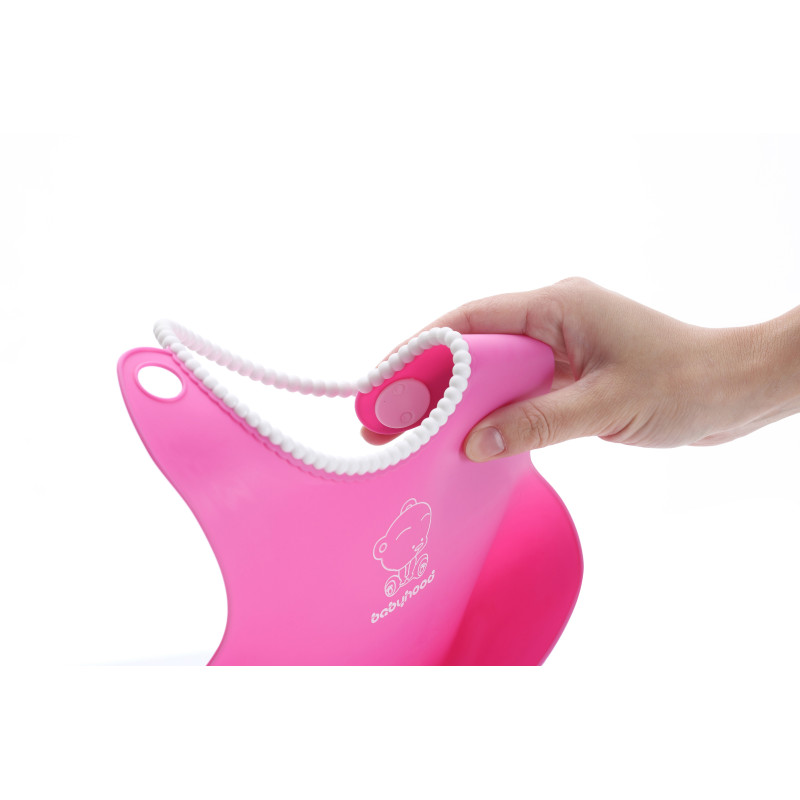 Силіконовий фартух для годування Babyhood рожевий