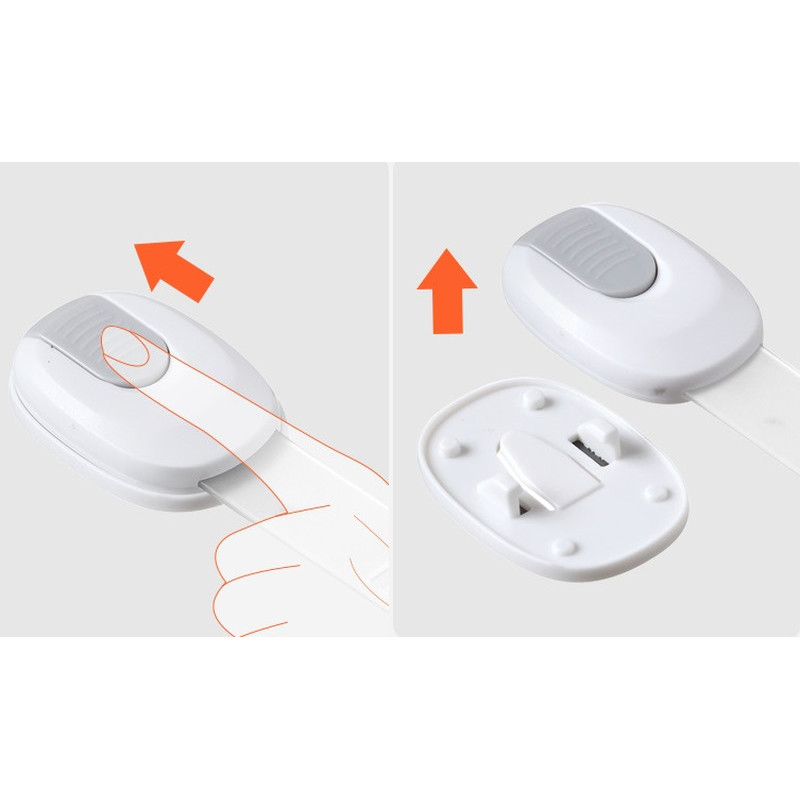 Набір універсальних замків Babyhood 22 см сірий 3 шт