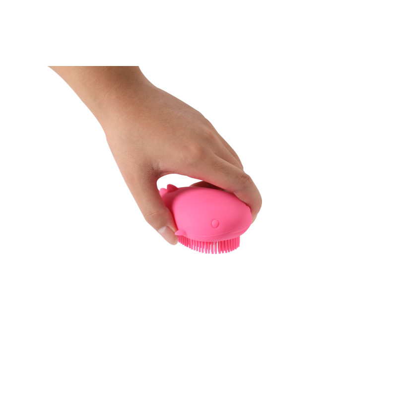 Силіконова губка Babyhood Кит рожева