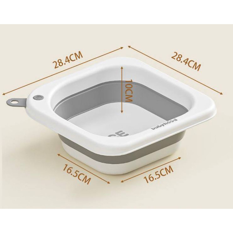 Складний тазик для Обличя Babyhood сірий