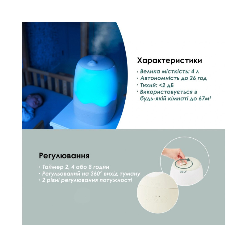 Зволожувач повітря Babymoov Humidifier Wave A047015