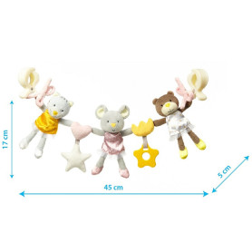 BabyOno Іграшка інтерактивна Підвіска Друзі