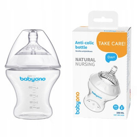 BabyOno Пляшка антиколікова 180 мл Natural nursing