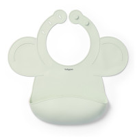 BabyOno Нагрудник силіконовий з регульованою застібкою 30 см x 28 см Зелений