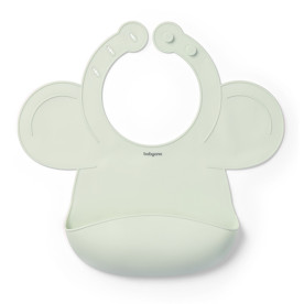 BabyOno Нагрудник силіконовий з регульованою застібкою 30 см x 28 см Зелений