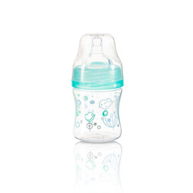 BabyOno Пляшка антиколікова з широким отвором Бірюзовий 120 мл 0+