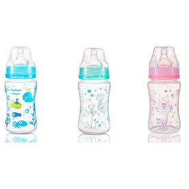 BabyOno Пляшка антиколікова з широким отвором 240 мл 0+