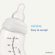Соска BabyOno Силіконова до пляшечки для годування S-bottle Natural середня M 2шт