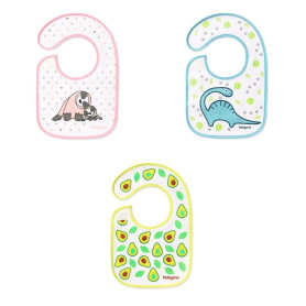 BabyOno Нагрудник махровий Я ЇМ І Я РОСТУ 3м+ 20 см x 30 см