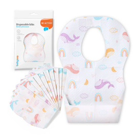 BabyOno Нагрудник одноразовий м'який 10 шт уп 23 5 см x 34 5 см