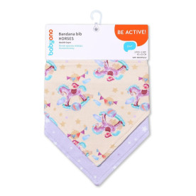 BabyOno Нагрудник-хустинка Коники 2 шт 42 см x 21 см