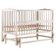Ліжечко Babyroom Веселка DVMO-2 маятник, відкидний бік бук слонова кістка