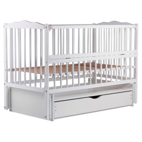 Ліжечко Babyroom Веселка DVMYO-3 маятник, ящик, відкидний бік бук білий