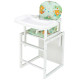 Стілець Babyroom трансформер Поні-240 білий зелений ведмедики та бджілки