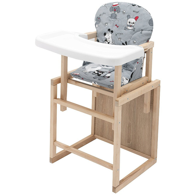 Стілець Babyroom трансформер Поні-230 eko сірий собачки