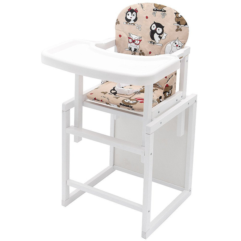 Стілець Babyroom трансформер Поні-240 білий бежевий сови