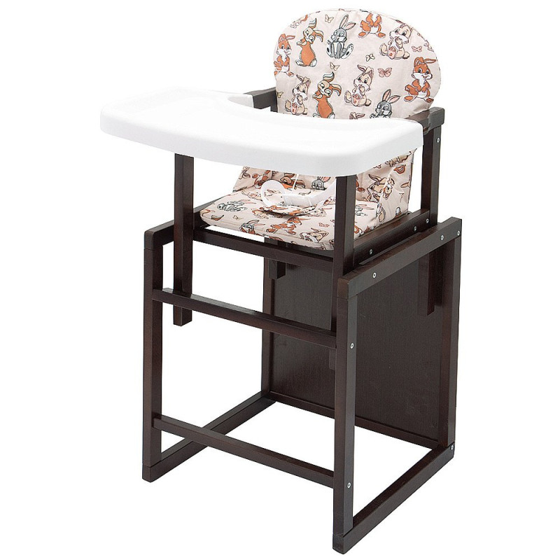 Стілець Babyroom трансформер Поні-220 тонований бежевий зайчики