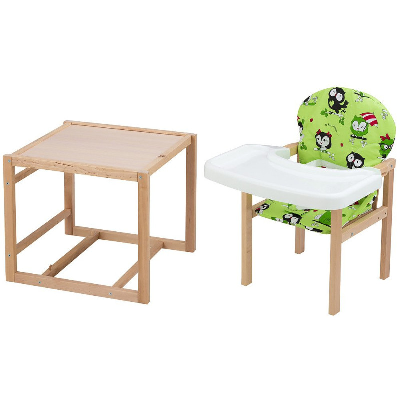 Стілець Babyroom трансформер Поні-230 eko зелений сови