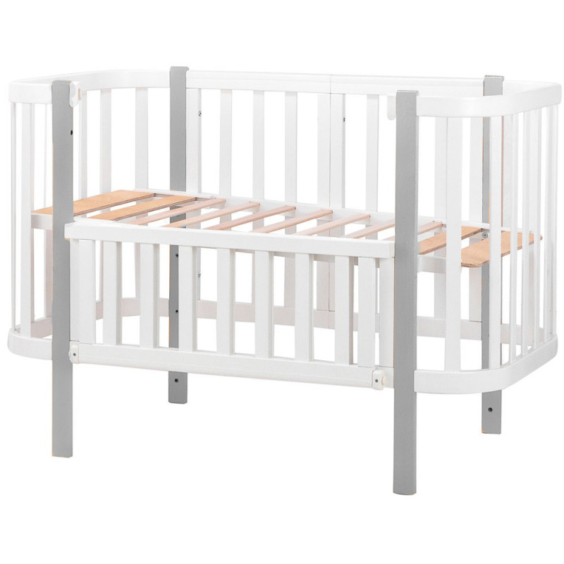 Ліжечко Babyroom Місяць 120x60 білий / сірий