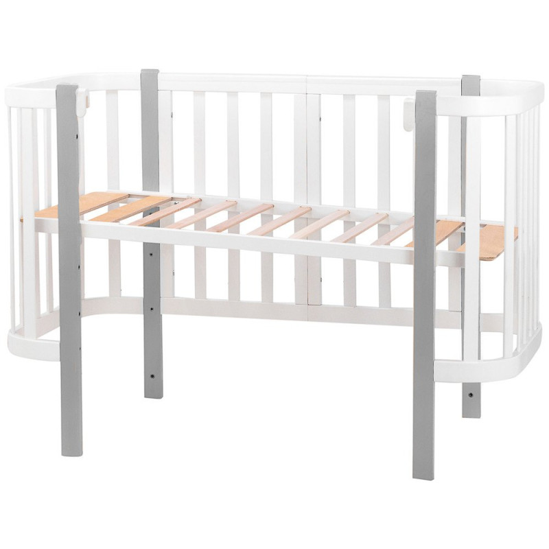 Ліжечко Babyroom Місяць 120x60 білий / сірий